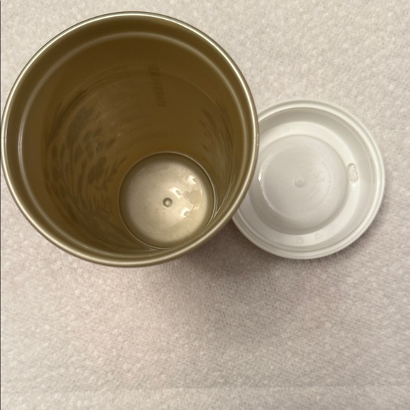 Starbucks Gold Floral Tumbler with White Lid - Picture 7 of 7